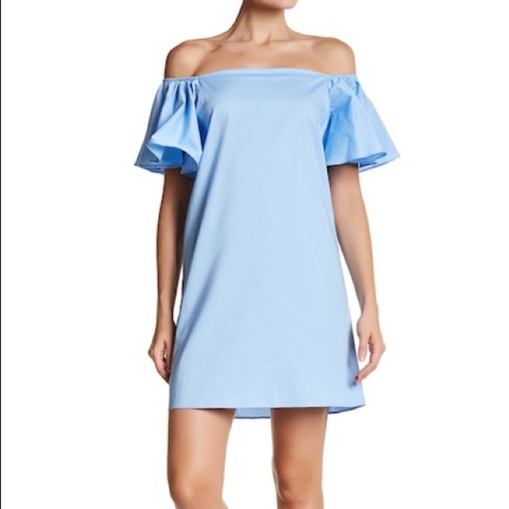 NWT Ruffle Sleeve Off-the-Shoulder Dress